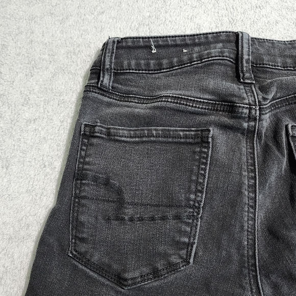 American Eagle Hi Rise Jegging Womens Size 2 Long Black Stretch Denim Jeans - Picture 3 of 16